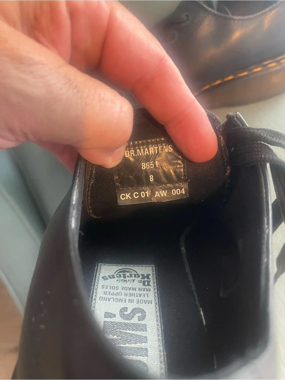 Vintage Dr. Martens 8651 Made in England Leather Shoes UK 8